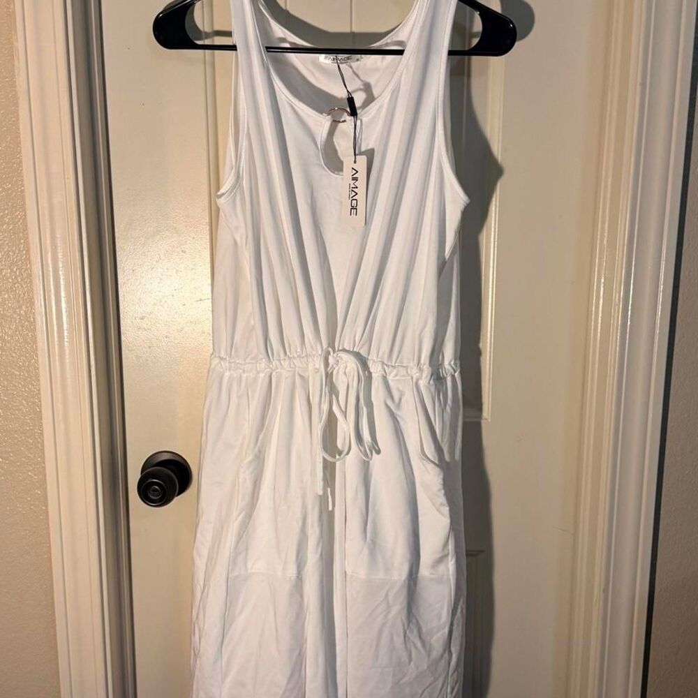 Aim-n-sportswear Women's White Playsuit-romper